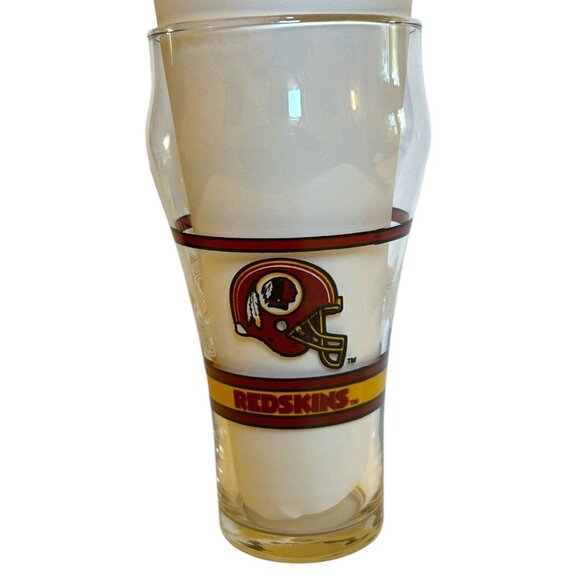 Super Bowl XXVI Vintage Wahington Redskins Pint Glass Coca-Cola NFL Collectible - Picture 3 of 16